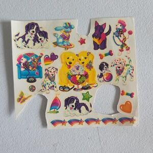 Lisa Frank Temporary Tattoos Small Sheet Dogs Rainbow Y2K Vintage Spots